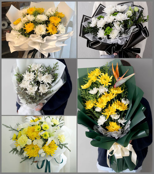 山东莱芜莱城区高庄街道鄂庄村白事花束代送